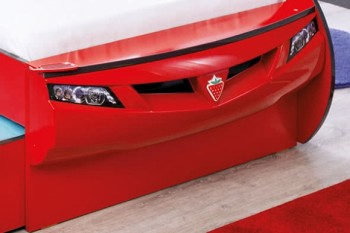 CARBED Кровать-машина Coupe с выдвижной кроватью Red 20.03.1306.00 в Довольном - dovolnoe.mebel54.com | фото