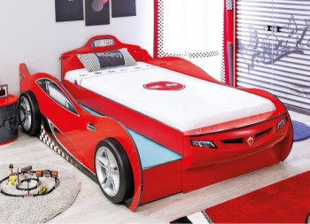 CARBED Кровать-машина Coupe с выдвижной кроватью Red 20.03.1306.00 в Довольном - dovolnoe.mebel54.com | фото