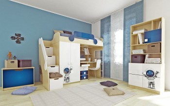 Детская комната Санни (Белый/корпус Клен) в Довольном - dovolnoe.mebel54.com | фото
