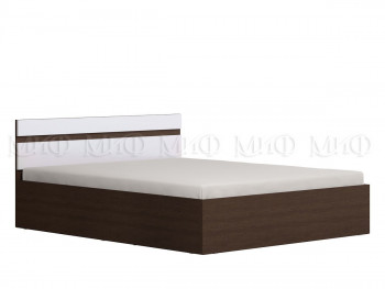 Ким кровать 1,6 (Венге/белый глянец) в Довольном - dovolnoe.mebel54.com | фото