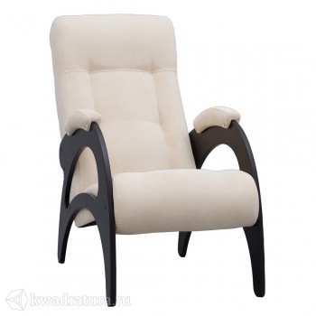 Кресло для отдыха Неаполь Модель 9 без лозы (Венге-эмаль/Ткань Ваниль Verona Vanilla) в Довольном - dovolnoe.mebel54.com | фото