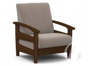 Кресло для отдыха Омега (орех лак/CATANIA COCOA) в Довольном - dovolnoe.mebel54.com | фото