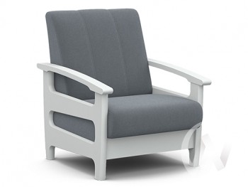 Кресло для отдыха Омега (снег лак/CATANIA SILVER) в Довольном - dovolnoe.mebel54.com | фото