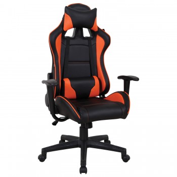 Кресло компьютерное BRABIX GT Racer GM-100 (черный, оранжевый) в Довольном - dovolnoe.mebel54.com | фото