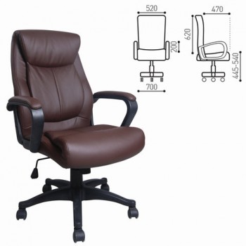 Кресло офисное BRABIX Enter EX-511 (коричневый) в Довольном - dovolnoe.mebel54.com | фото
