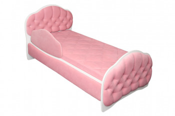 Кровать 180 Гармония 36 Светло-розовый (мягкий бортик) в Довольном - dovolnoe.mebel54.com | фото