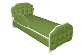 Кровать 190 Атлет Lux 76 Зелёный (мягкий бортик) в Довольном - dovolnoe.mebel54.com | фото