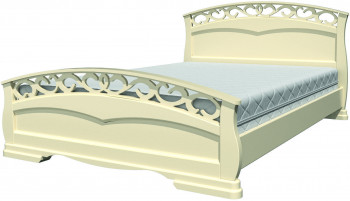 Кровать Грация-1 из массива сосны 1600*2000 Слоновая кость в Довольном - dovolnoe.mebel54.com | фото