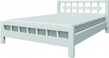 Кровать Натали-5 из массива сосны 1600*2000 Белый античный в Довольном - dovolnoe.mebel54.com | фото