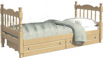Кровать одинарная Аленка из массива сосны 800*1890 Сосна в Довольном - dovolnoe.mebel54.com | фото