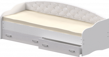 Кровать Софа-7 с мягкой спинкой (800х1900) Белый в Довольном - dovolnoe.mebel54.com | фото