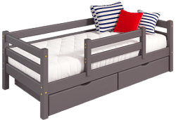 Кровать Соня вариант 4 с защитой по центру Лаванда в Довольном - dovolnoe.mebel54.com | фото