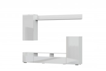 Мебель для гостиной МГС 4 (Белый/Белый глянец) в Довольном - dovolnoe.mebel54.com | фото